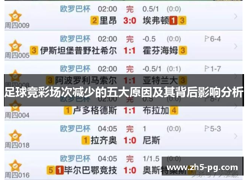 足球竞彩场次减少的五大原因及其背后影响分析